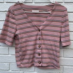 Button down crop top